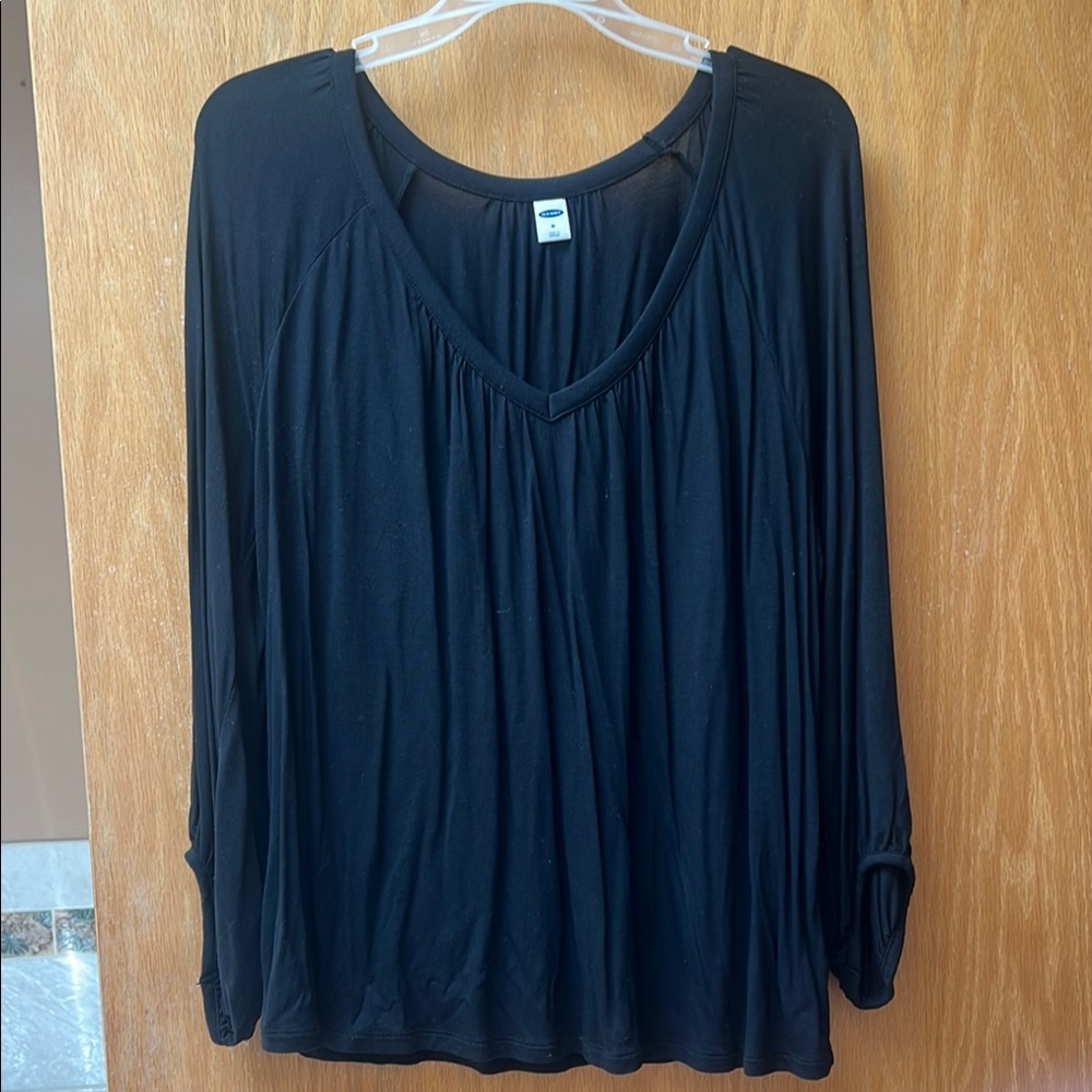 Old Navy Black V-Neck Blouse